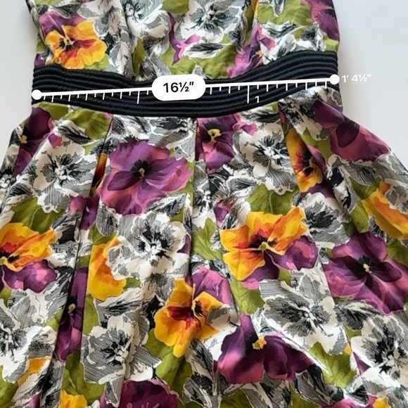 DONNA RICCO floral sleeveless dress size 14 - Picture 10 of 12